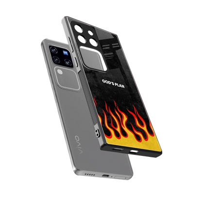 Gods Plan sleekvivo v30 pro cover with tempered glass back and TPU edges
