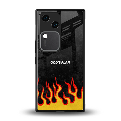 Gods Plan back phone cover | glass case for vivo v30