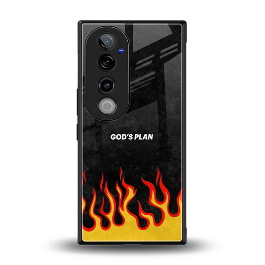 Gods Plan back phone cover | glass case for vivo v40 pro