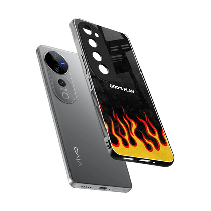 Gods Plan sleek vivo v40 pro cover with tempered glass back and TPU edges