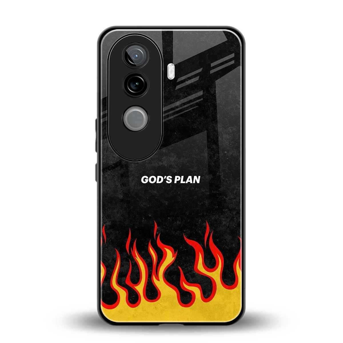 Gods Plan back phone cover | glass case for vivo v40e