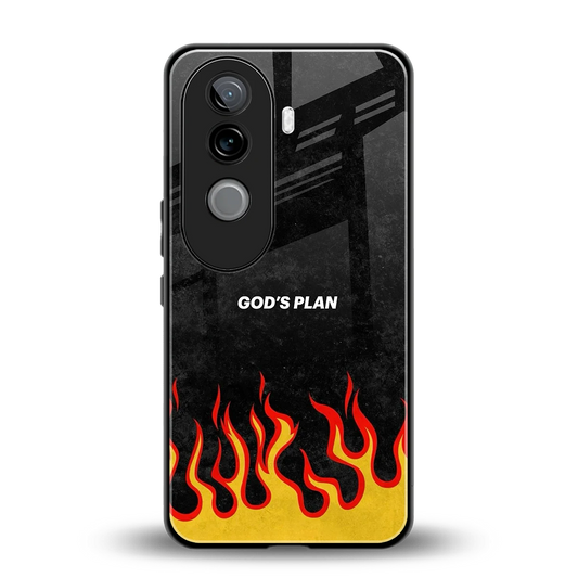 Gods Plan back phone cover | glass case for vivo v40e