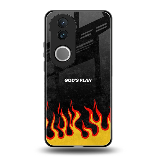 Gods Plan back phone cover | glass case for vivo v50