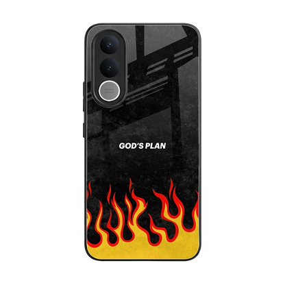 Gods Plan back phone cover | glass case for vivo v70 fe