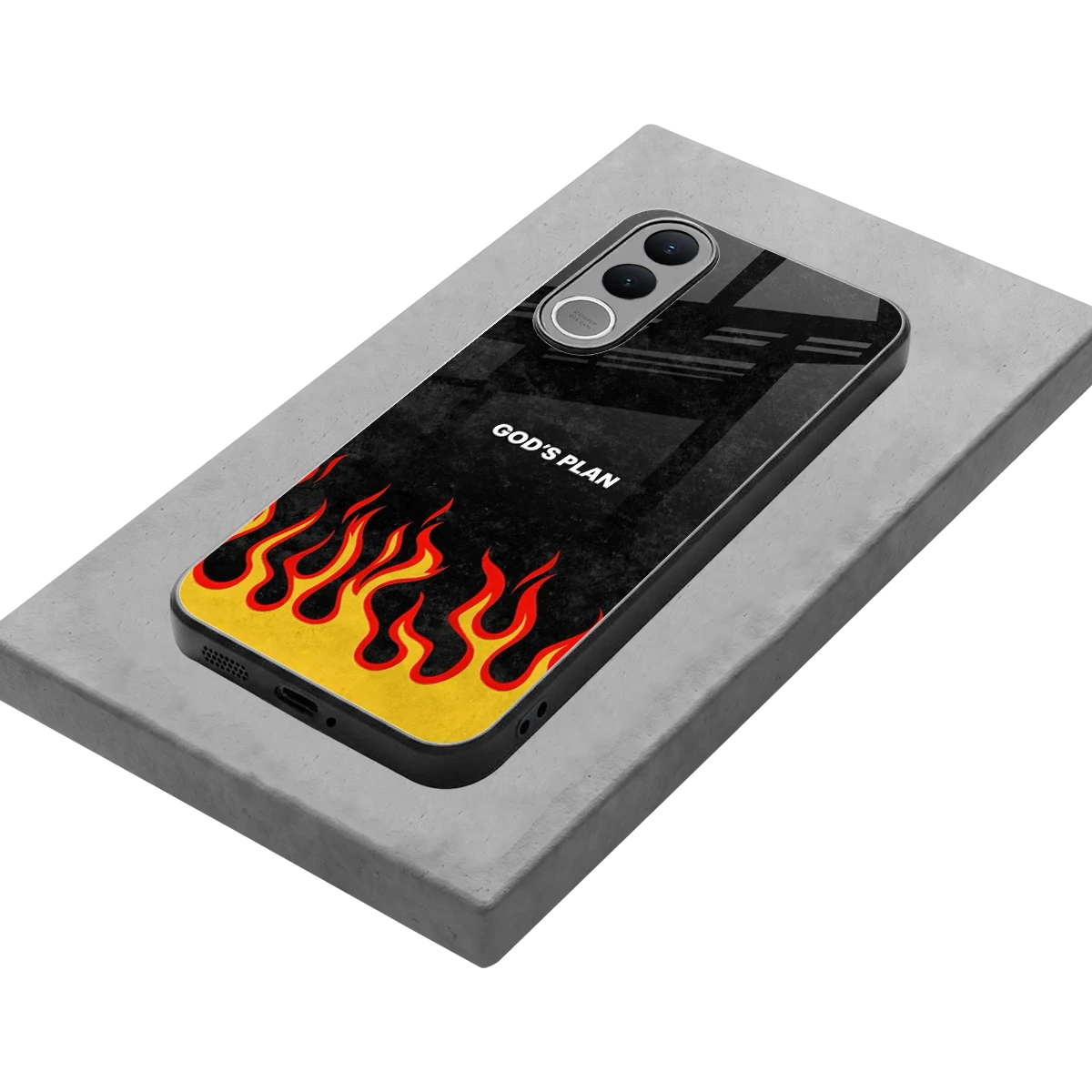 Gods Plan stylish phone case for vivo v70 fe | glossy glass and slim fit