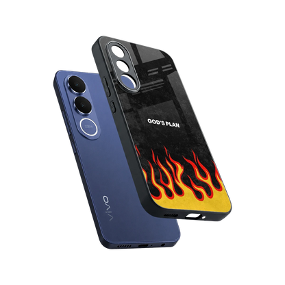Gods Plan sleek vivo v70 fe cover with tempered glass back and TPU edges