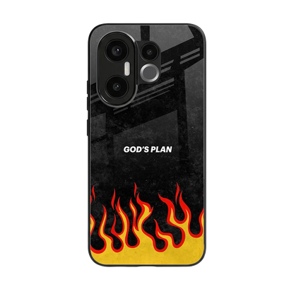 Gods Plan back phone cover | glass case for vivo x200 fe