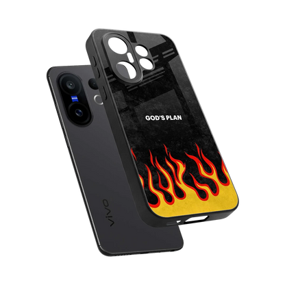 Gods Plan sleek vivo x200 fe cover with tempered glass back and TPU edges