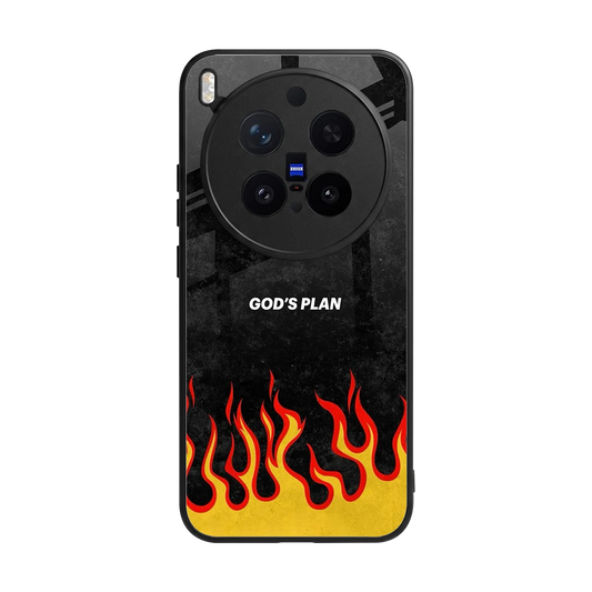 Gods Plan back phone cover | glass case for vivo x300 pro