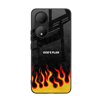 Gods Plan back phone cover | glass case for Vivo-y100