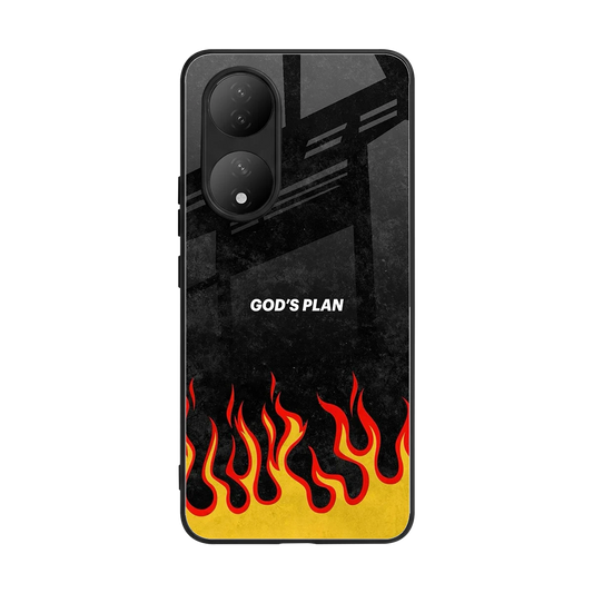 Gods Plan back phone cover | glass case for Vivo-y100