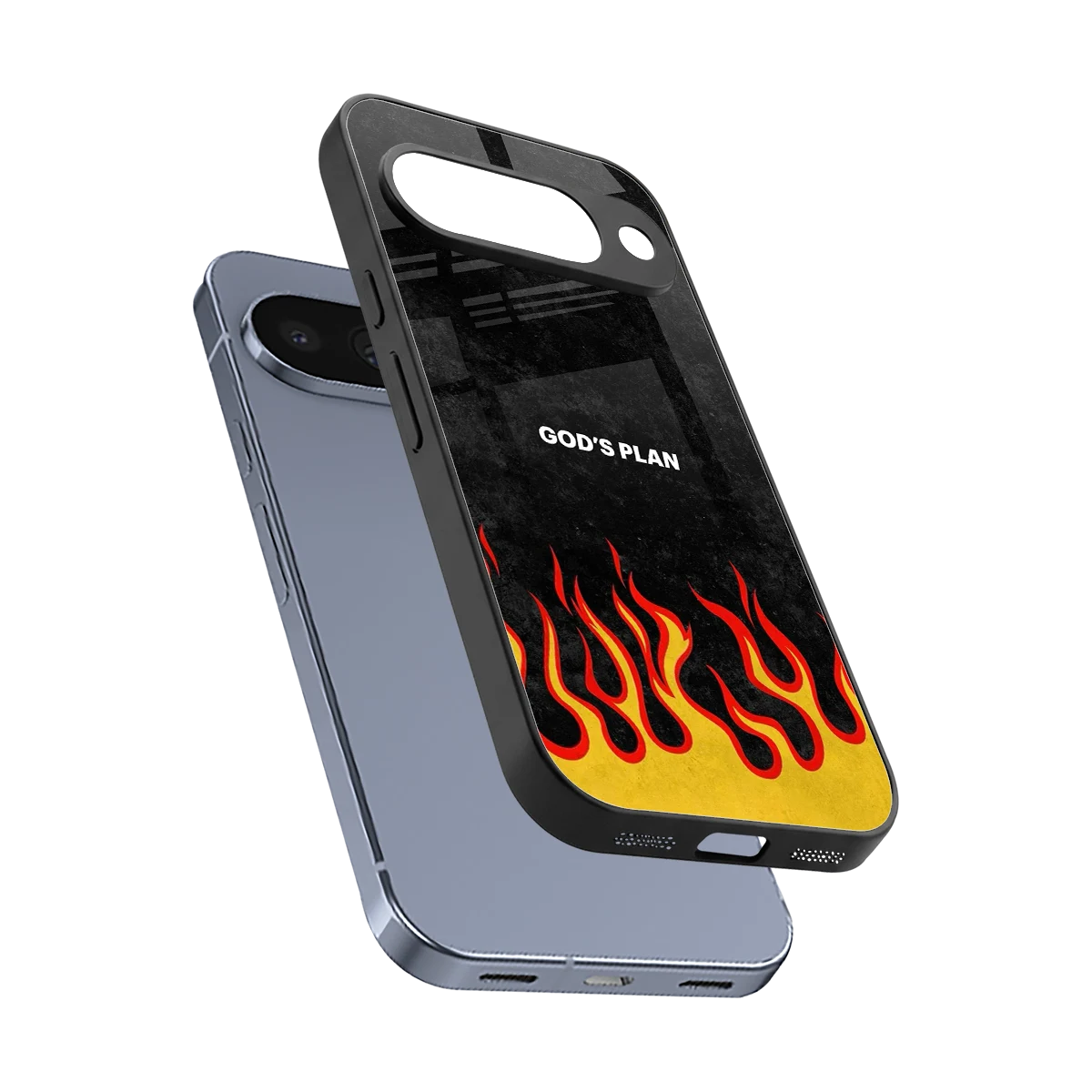 Gods Plan sleek google pixel 10 cover with tempered glass back and TPU edges