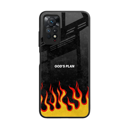 Gods Plan back phone cover | glass case for redmi note 11 pro