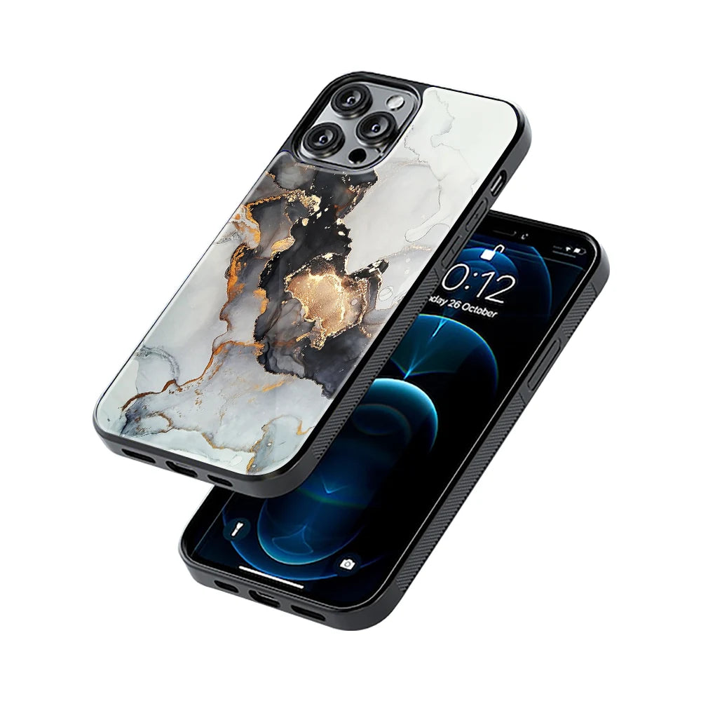 Protective Glass Back Phone Case Compatible with iPhone, Samsung, OnePlus, Pixel & More