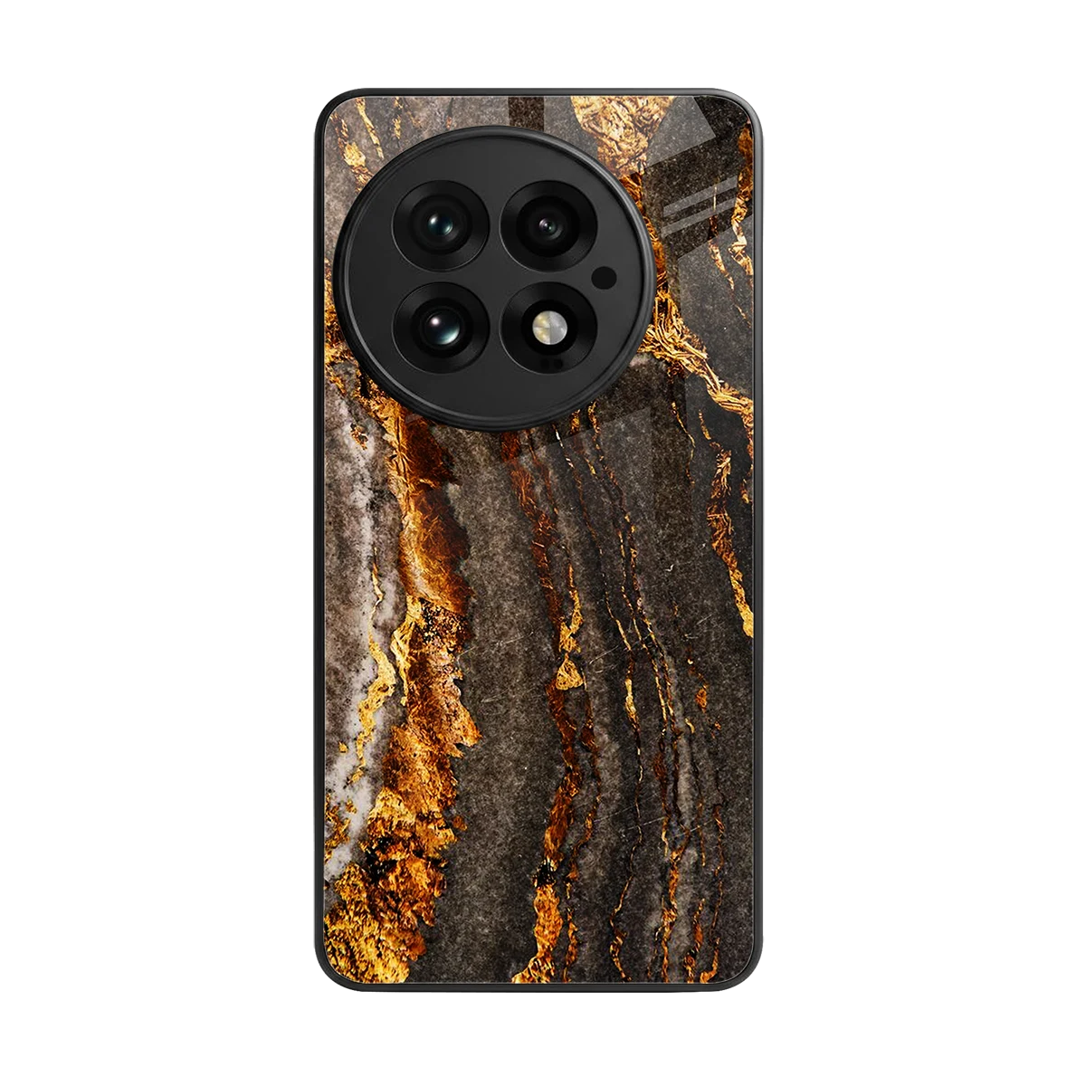 Golden Blaze back phone cover | glass case for oneplus 13