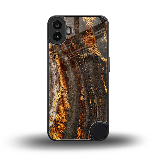 Golden Blaze back phone cover | glass case for cmf nothing phone 1