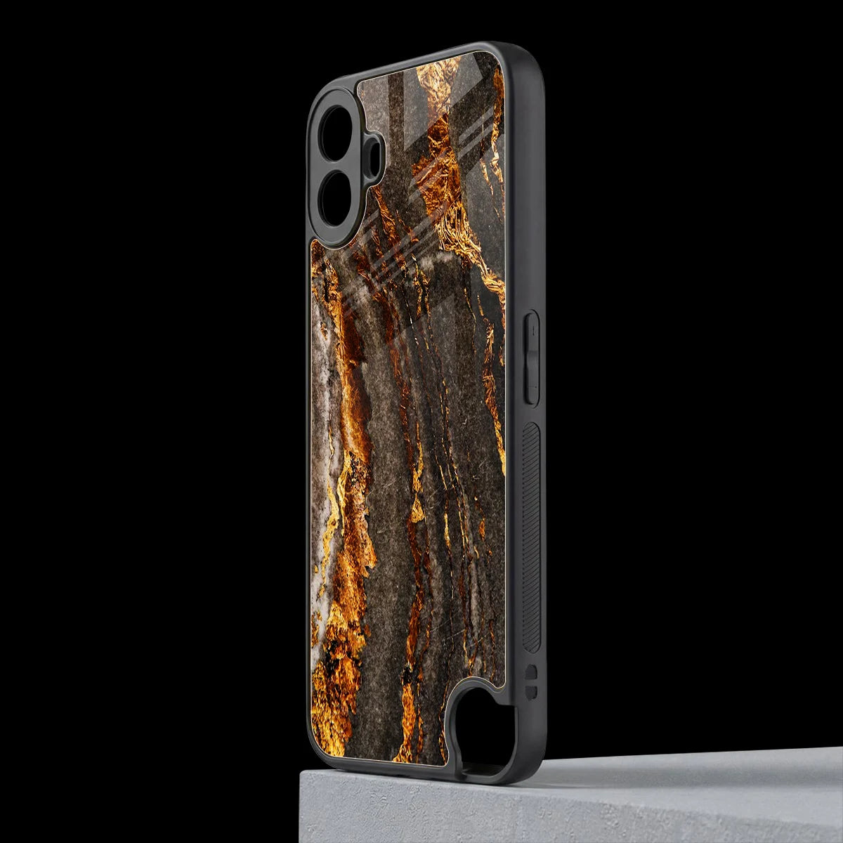Golden Blaze cmf nothing phone 1 mobile cover | shockproof glass phone case