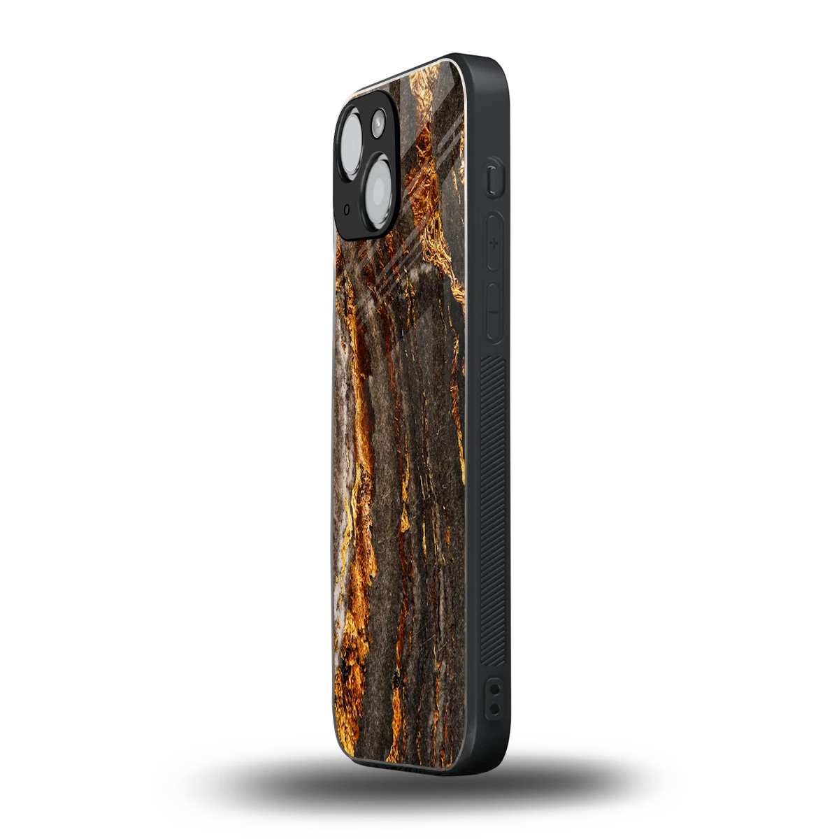 Golden Blaze iphone 12 mini mobile cover | shockproof glass phone case