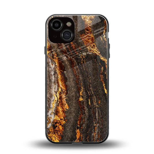 Golden Blaze back phone cover | glass case for iphone 14