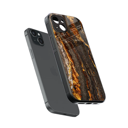 Golden Blaze sleek iphone 14 plus cover with tempered glass back and TPU edges