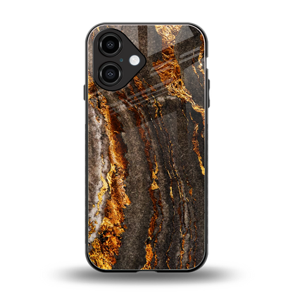Golden Blaze Phone Case for Iphone 16 | Glass Case