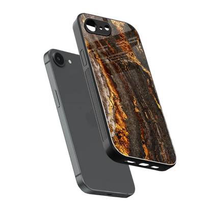Golden Blaze sleek iphone 17e cover with tempered glass back and TPU edges