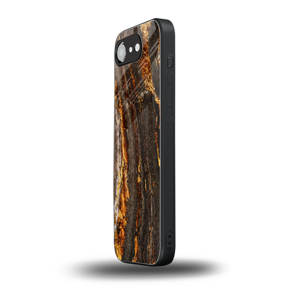 Golden Blaze iphone 16e mobile cover | shockproof glass phone case