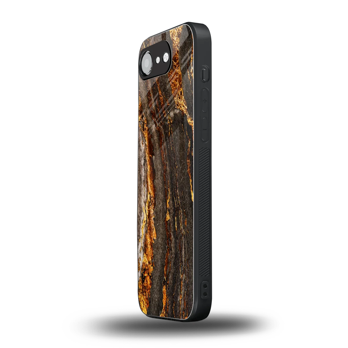 Golden Blaze iphone 17e mobile cover | shockproof glass phone case