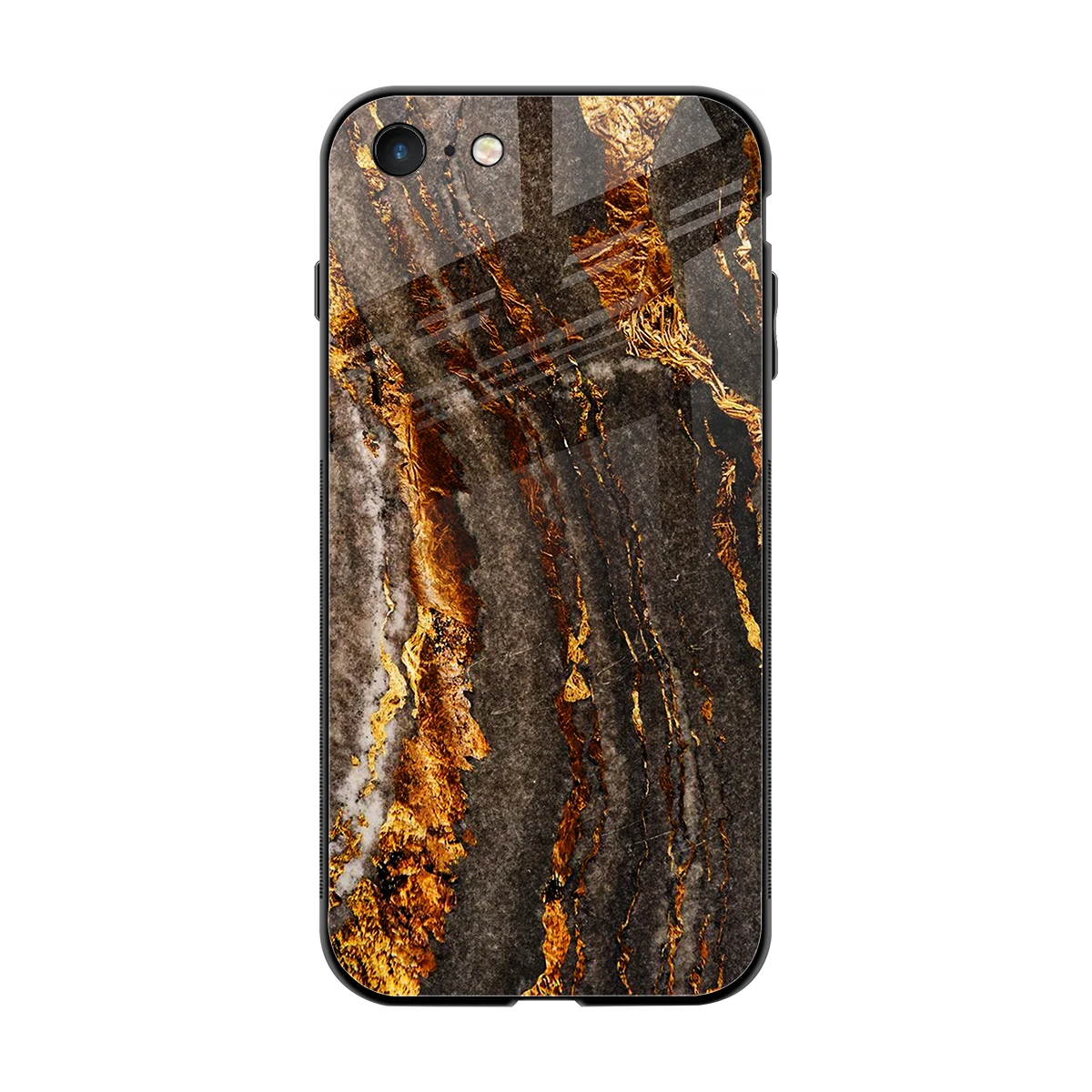 Golden Blaze back phone cover | glass case for iphone 7