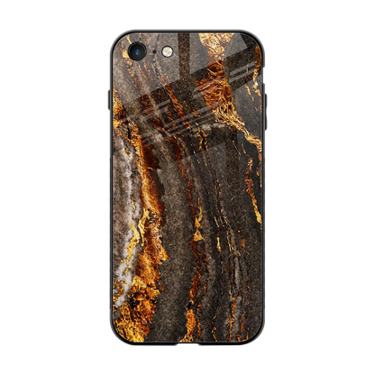 Golden Blaze back phone cover | glass case for iphone 7