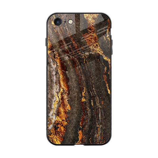 Golden Blaze back phone cover | glass case for iphone 7