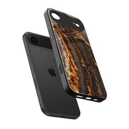 Golden Blaze sleek iphone air cover with tempered glass back and TPU edges