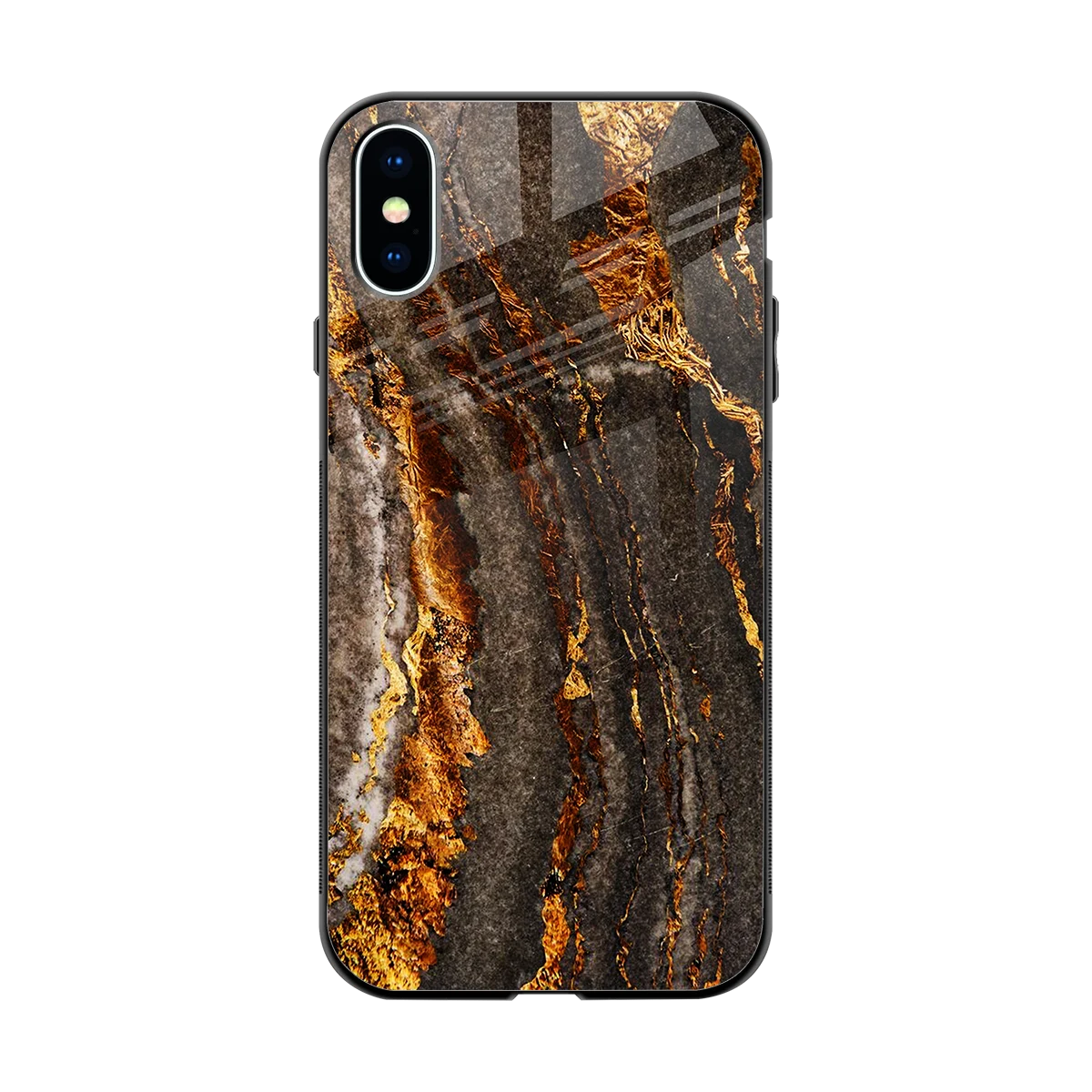 Golden Blaze back phone cover | glass case for iphone x