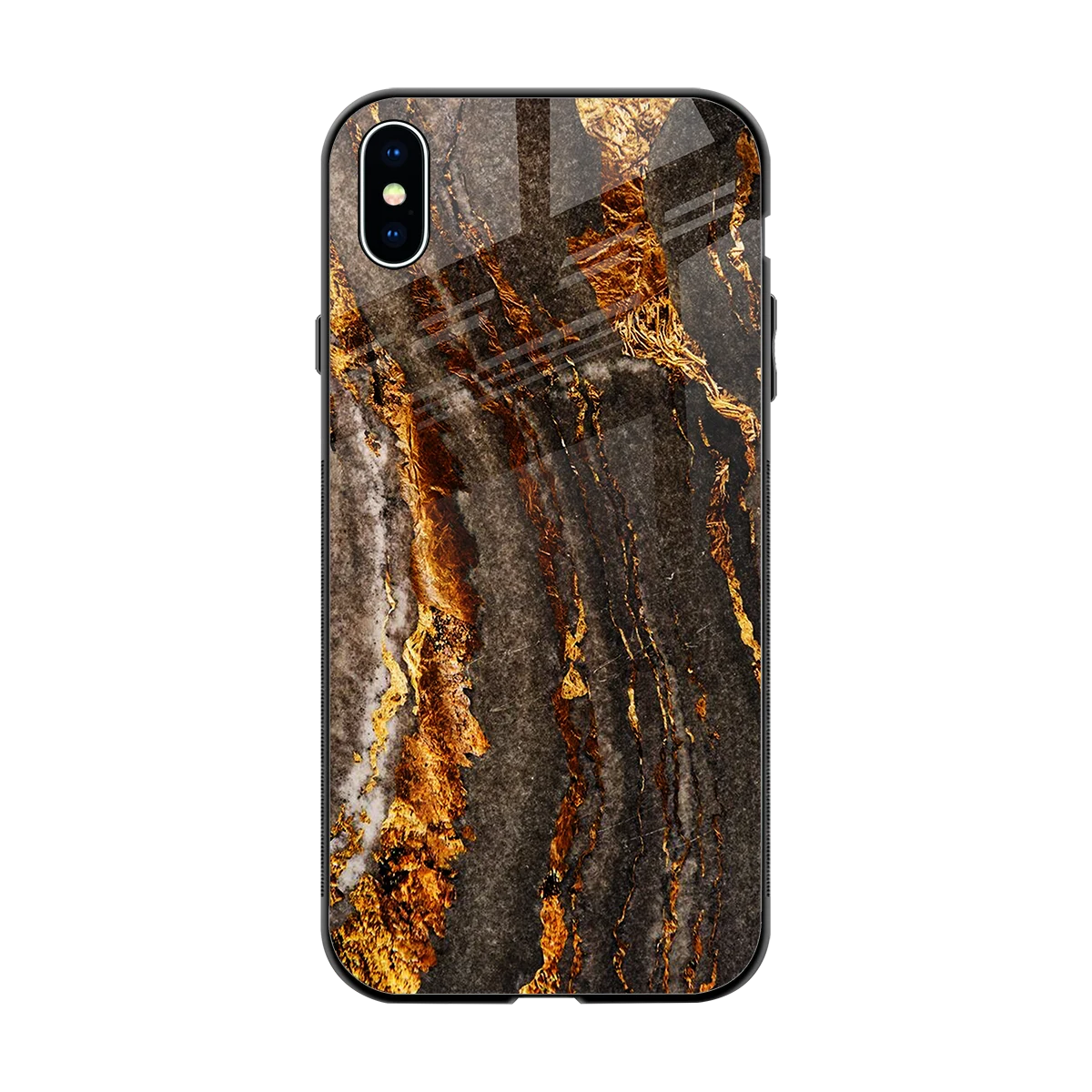 Golden Blaze back phone cover | glass case for iphone xs max
