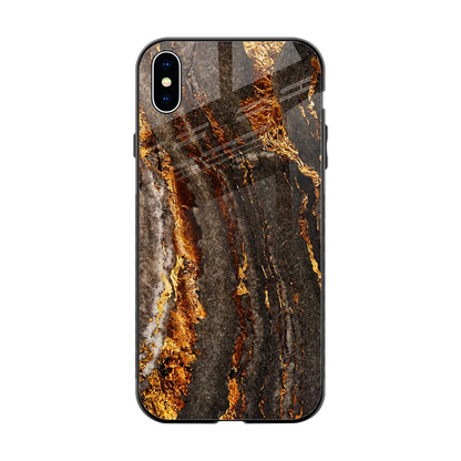 Golden Blaze back phone cover | glass case for iphone xs max