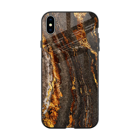 Golden Blaze back phone cover | glass case for iphone xs max