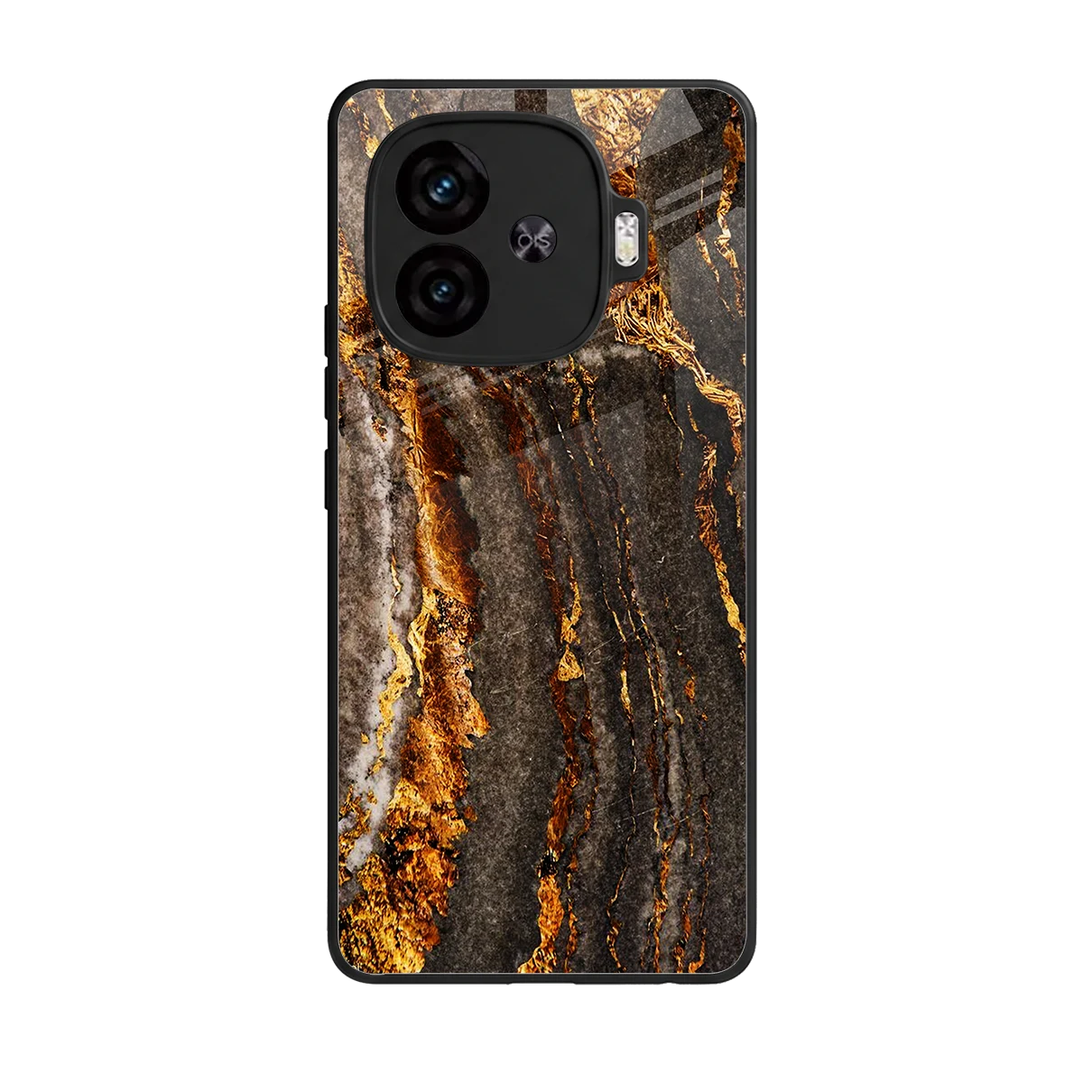 Golden Blaze back phone cover | glass case for iqoo neo 10r 5g