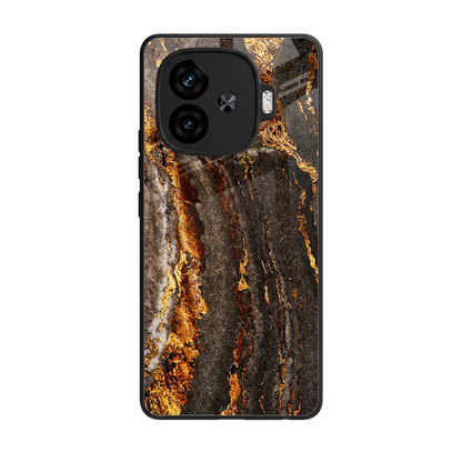 Golden Blaze back phone cover | glass case for iqoo neo 10r 5g