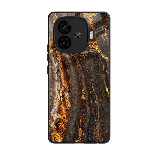 Golden Blaze back phone cover | glass case for iqoo neo 10r 5g