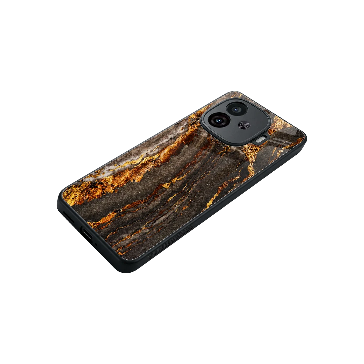 Golden Blaze stylish phone case for iqoo neo 10r 5g | glossy glass and slim fit