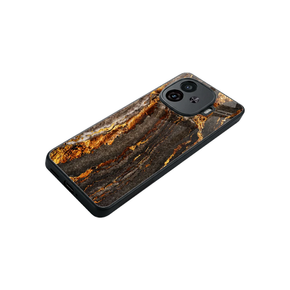 Golden Blaze stylish phone case for iqoo neo 10r 5g | glossy glass and slim fit