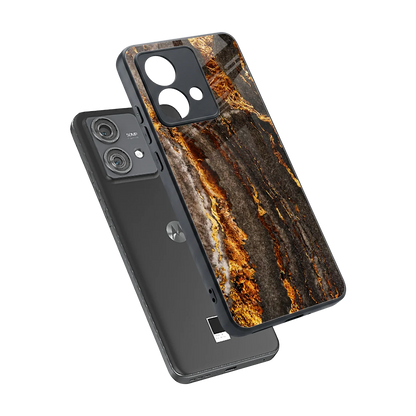 Golden Blaze sleek motorola edge 40 neo 5g cover with tempered glass back and TPU edges