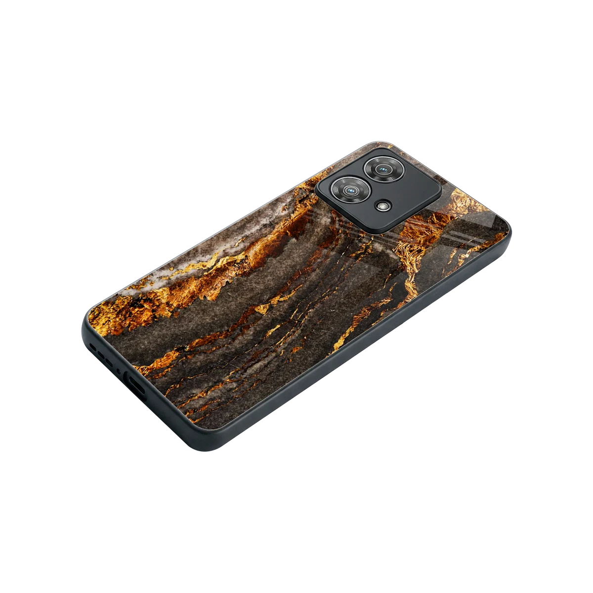 Golden Blaze stylish phone case for motorola edge 40 neo 5g | glossy glass and slim fit