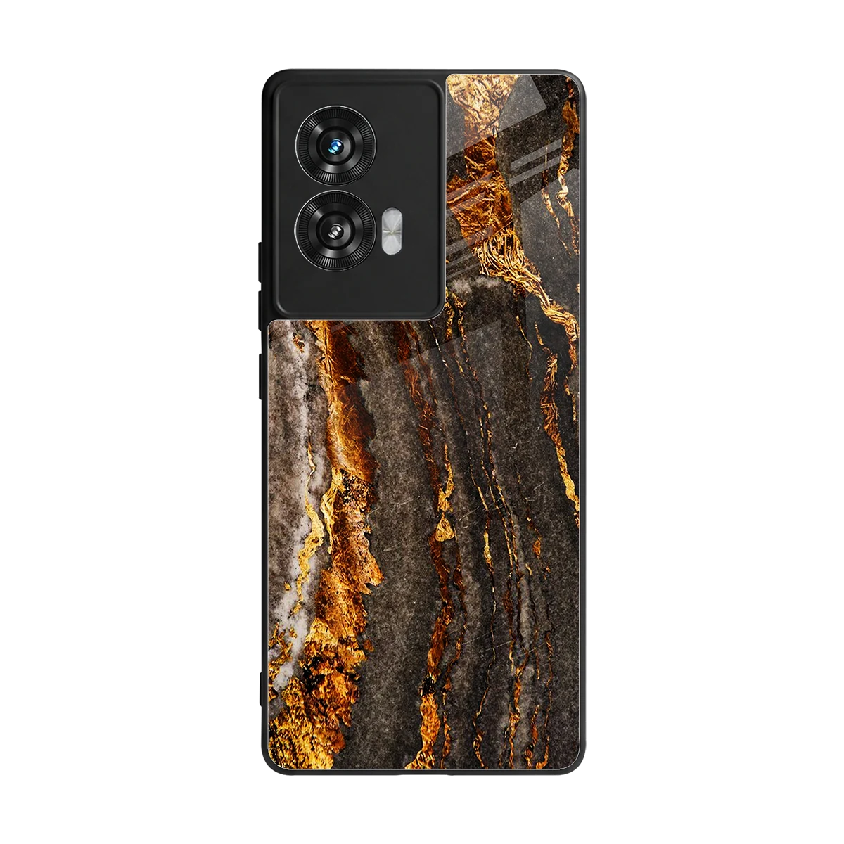 Golden Blaze back phone cover | glass case for motorola edge 50 fusion