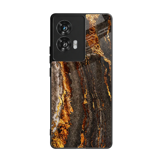 Golden Blaze back phone cover | glass case for motorola edge 50 fusion