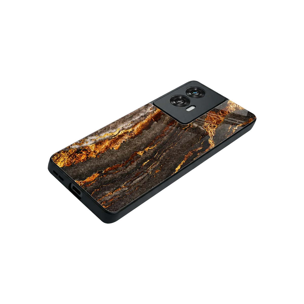 Golden Blaze stylish phone case for motorola edge 50 fusion | glossy glass and slim fit