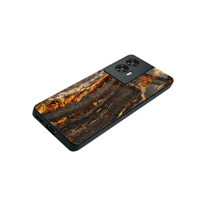 Golden Blaze stylish phone case for motorola edge 50 fusion | glossy glass and slim fit