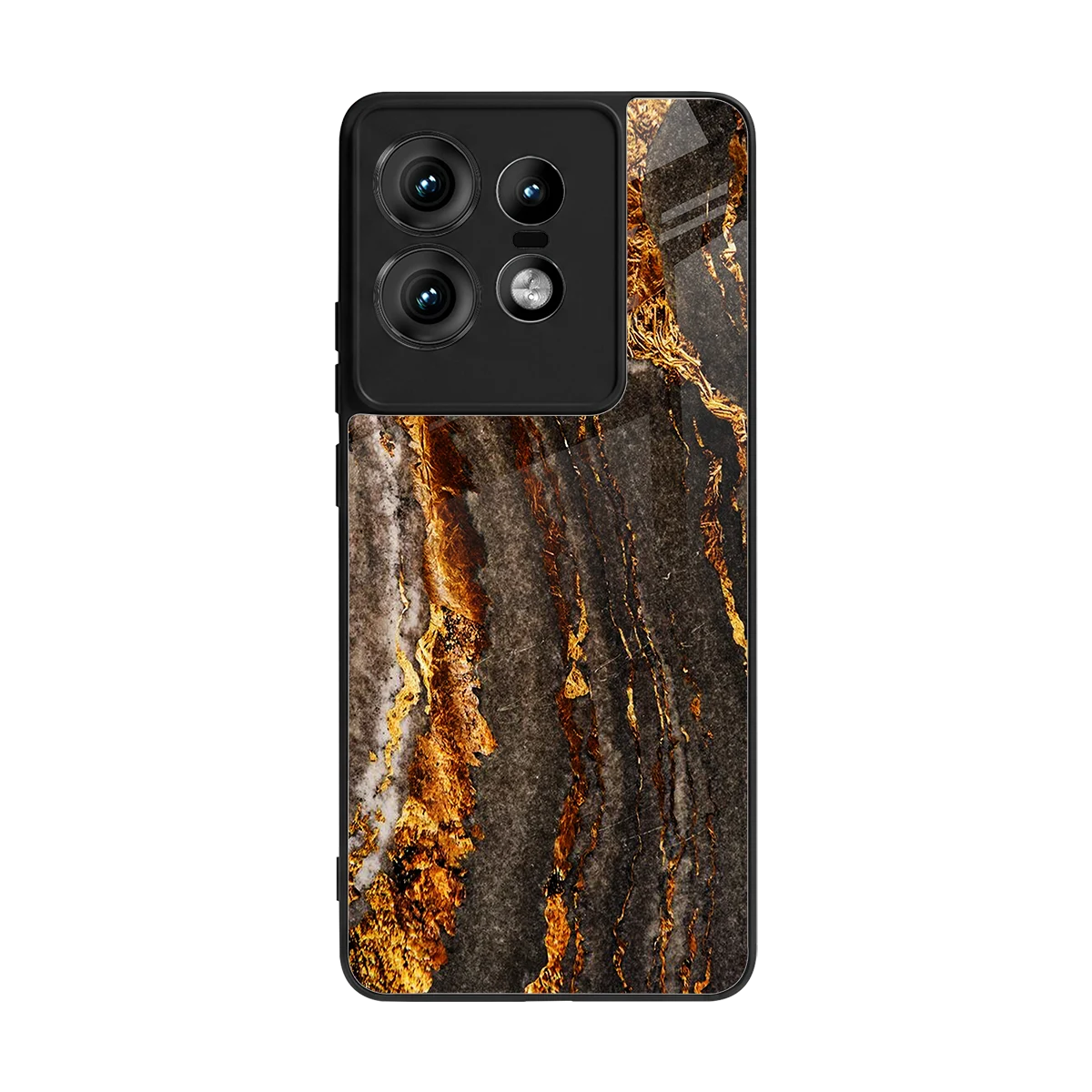 Golden Blaze back phone cover | glass case for motorola edge 50 pro