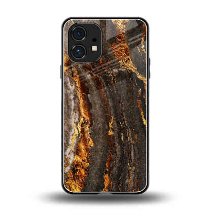Golden Blaze back phone cover | glass case for nothing phone 1