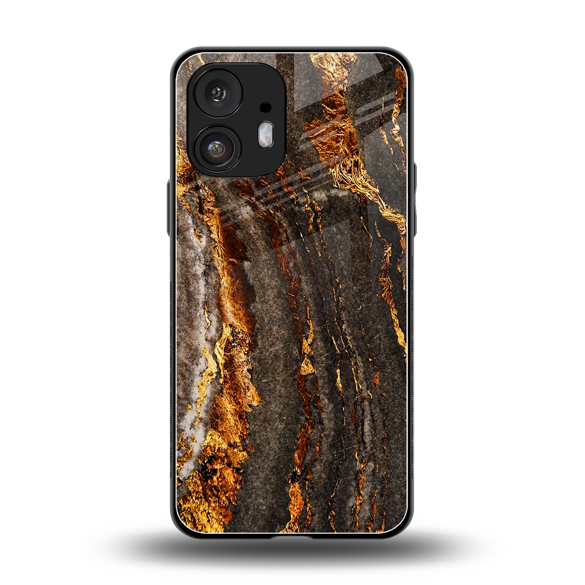 Golden Blaze back phone cover | glass case for nothing phone 2